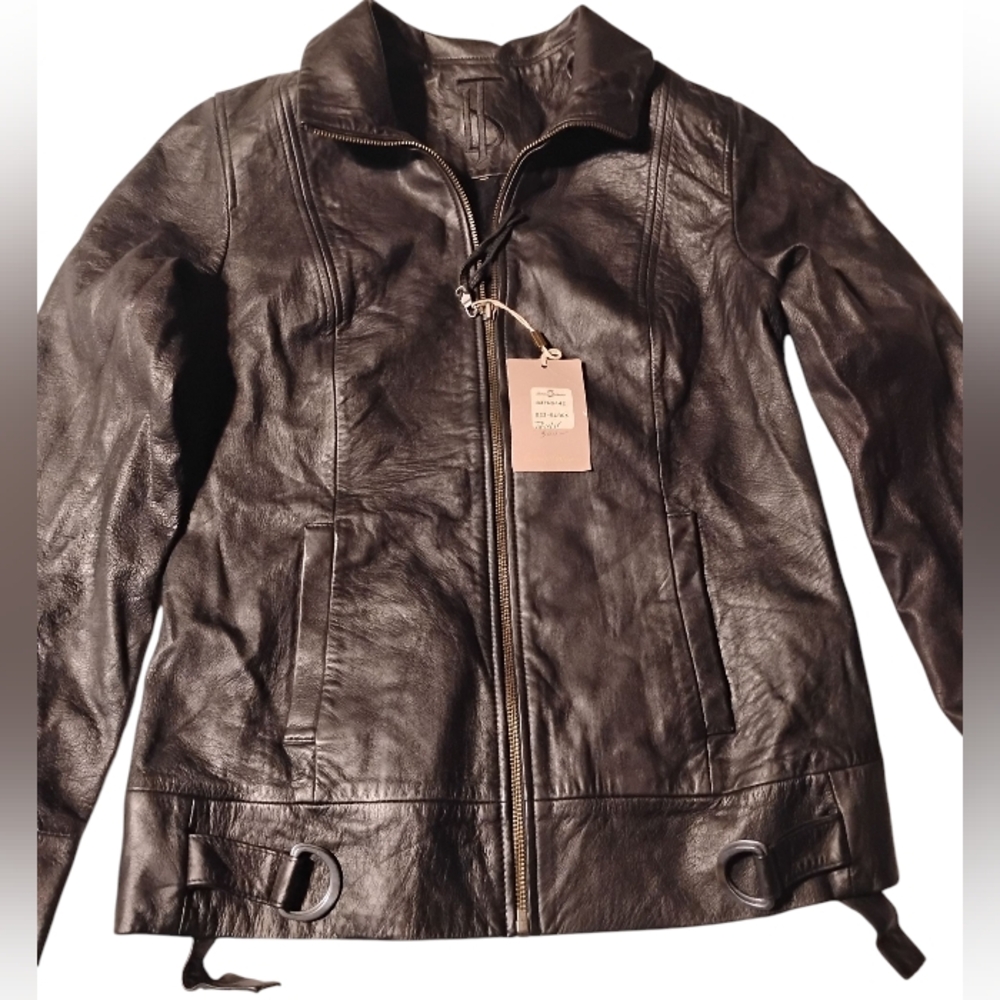 Tommy Bahama "indigo palms" Iridescent Leather Jacket (Size M-L